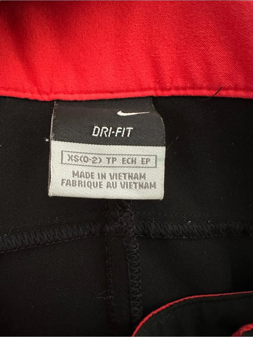 Nike Black Cargo Pants with Red Trim